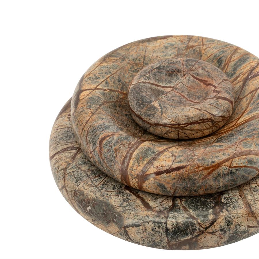 Schaal Donut marmer bruin - By-Boo