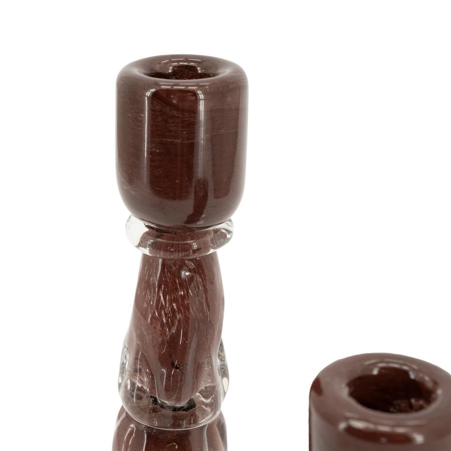 Kerzenhalter Liqo braun 2er-Set - By-Boo