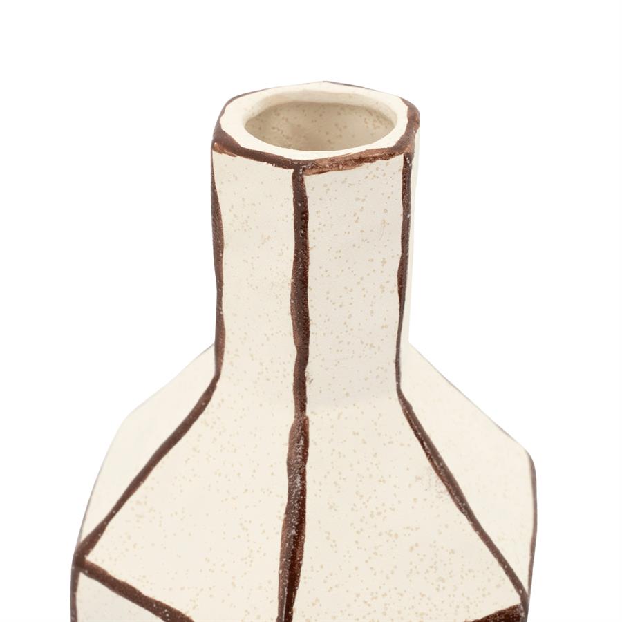 Facet 1 Vase Off White - By-Boo