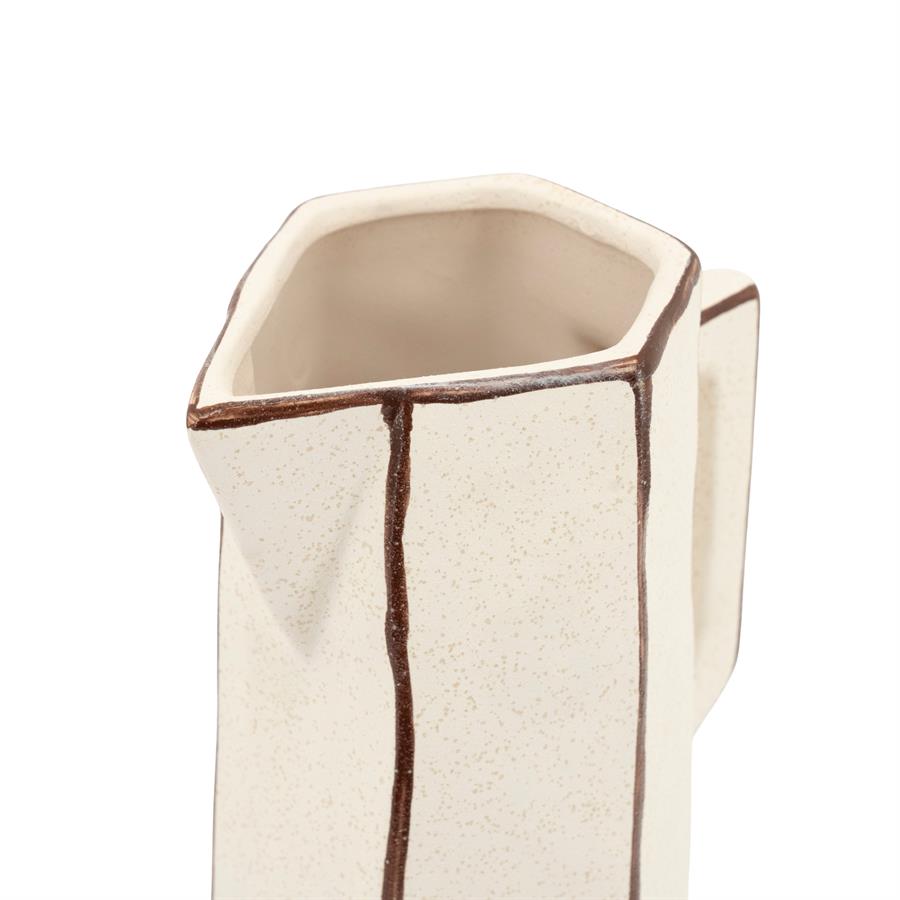 Facet 2 Vase off white - By-Boo