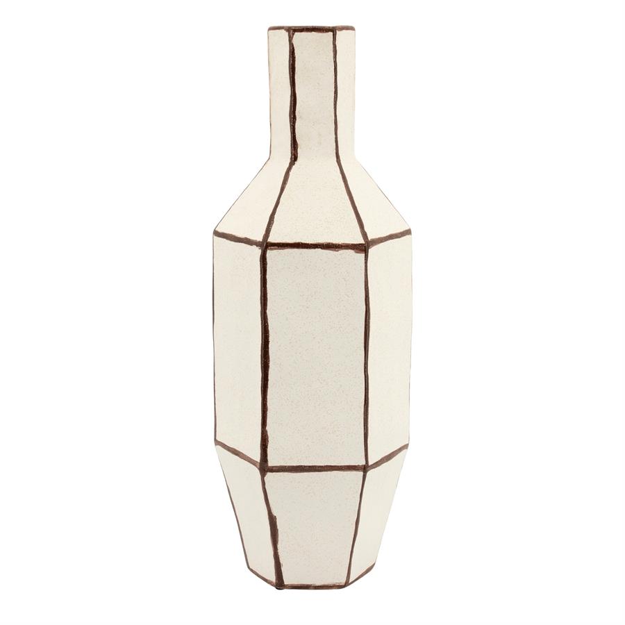 Vase Facet 3 Off White - By-Boo