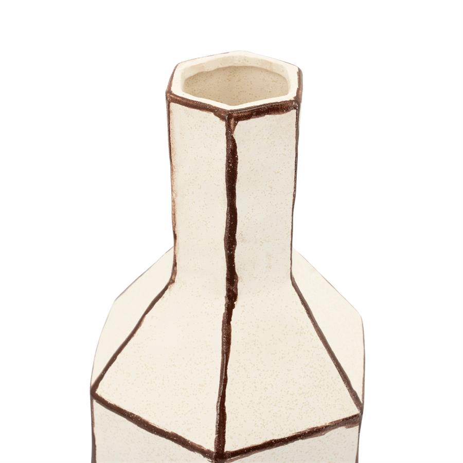 Vase Facet 3 Off White - By-Boo