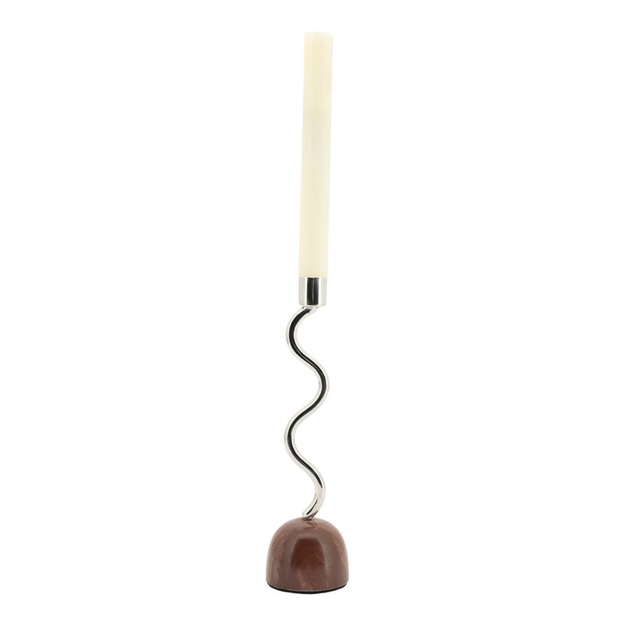 Kerzenhalter Lumiere braun Marmor - By-Boo