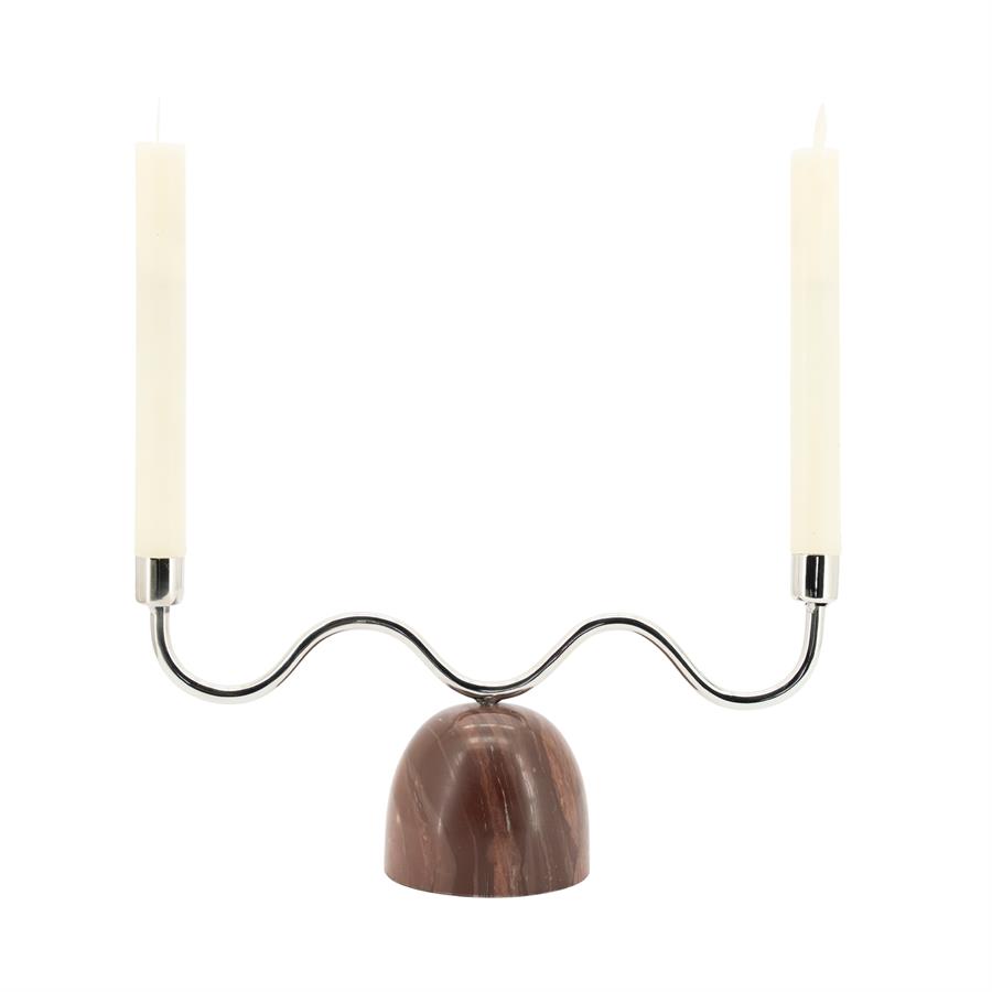 Kerzenhalter Lumiere 2 Marmor - By-Boo