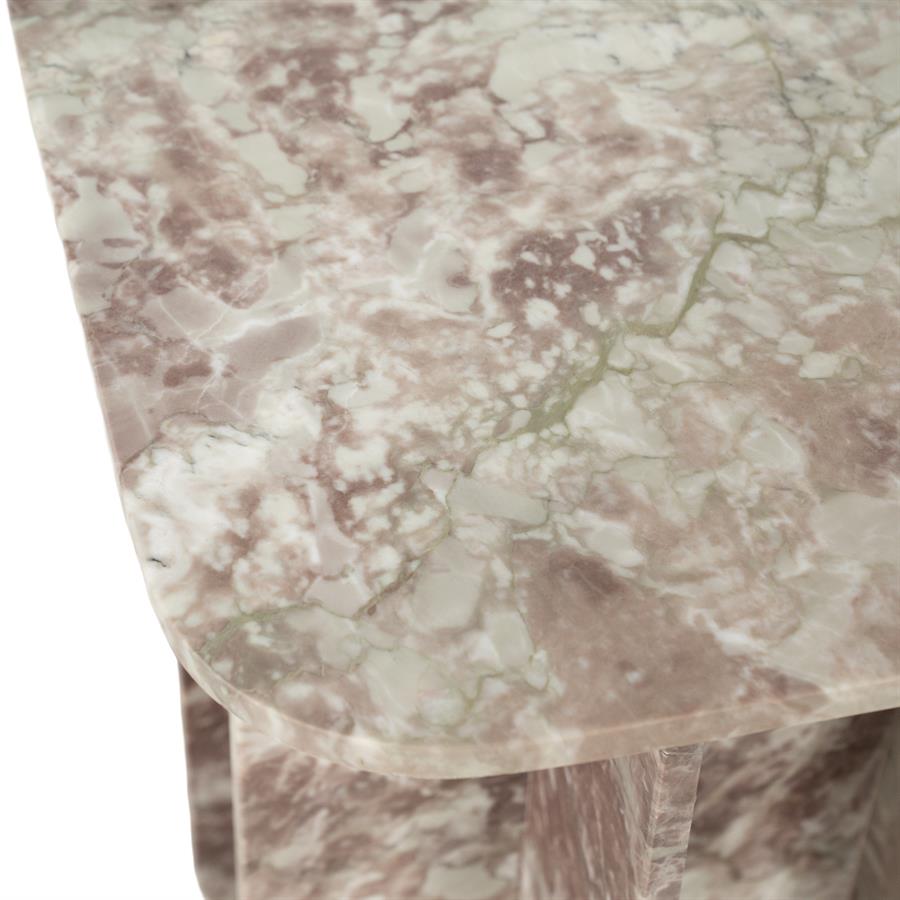 Minuit Pink Marble Side Table - By-Boo