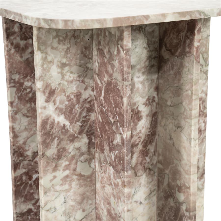 Minuit Pink Marble Side Table - By-Boo