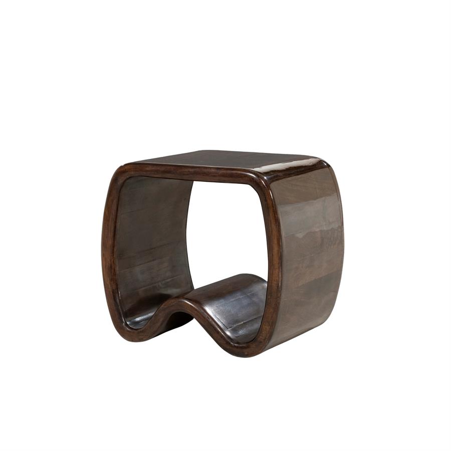 Glossia Brown Side Table - By-Boo