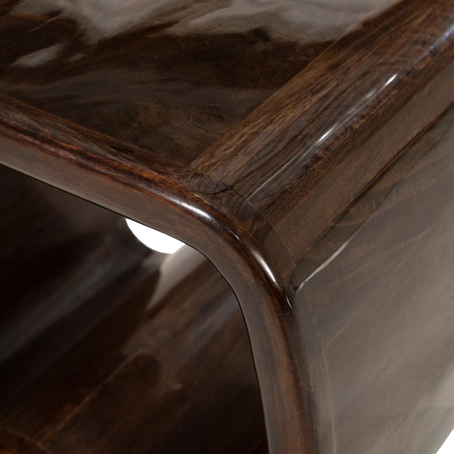 Glossia Brown Side Table - By-Boo