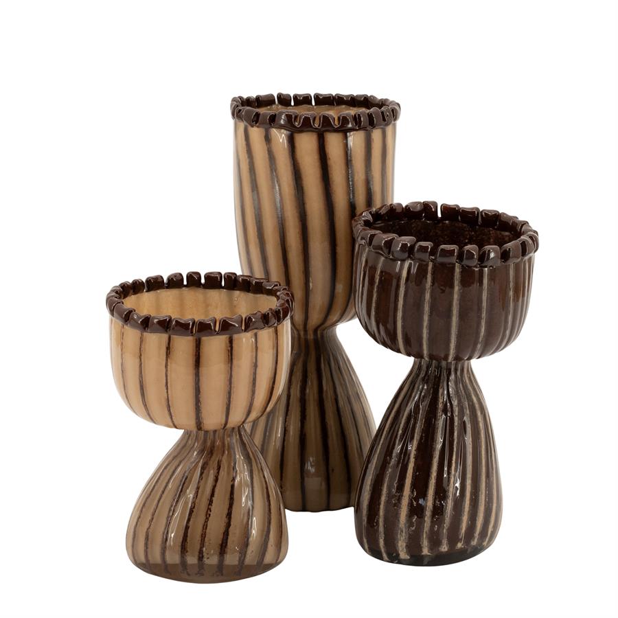 Drizzle 2 Vase Brown - By-Boo