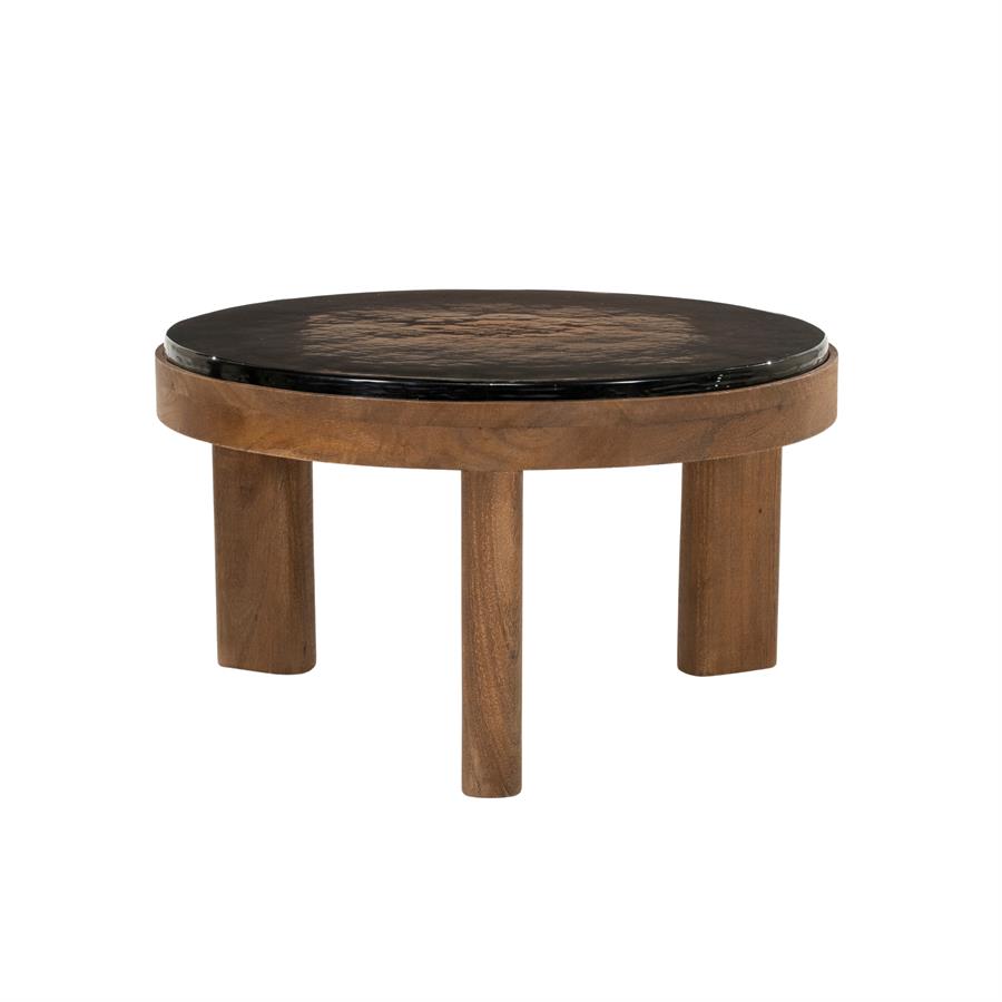 Salontafel Lucent mangohout en glas - By-Boo