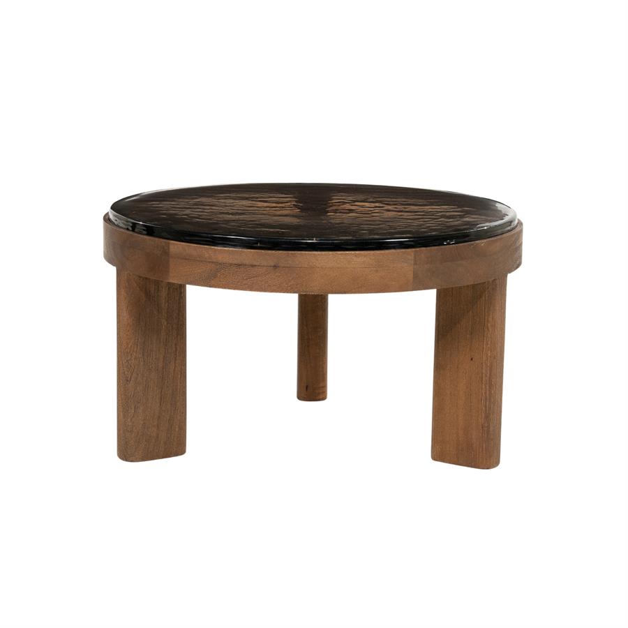 Salontafel Lucent mangohout en glas - By-Boo