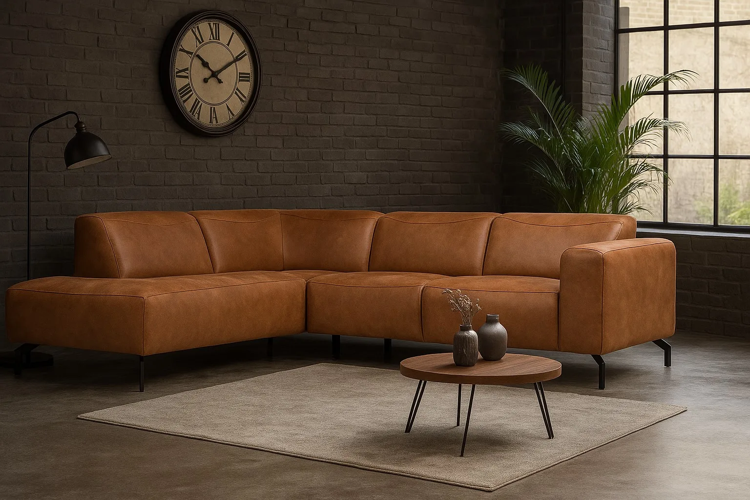 Ecksofa Bari (Stoff, Anthrazit) - Mokana Furniture