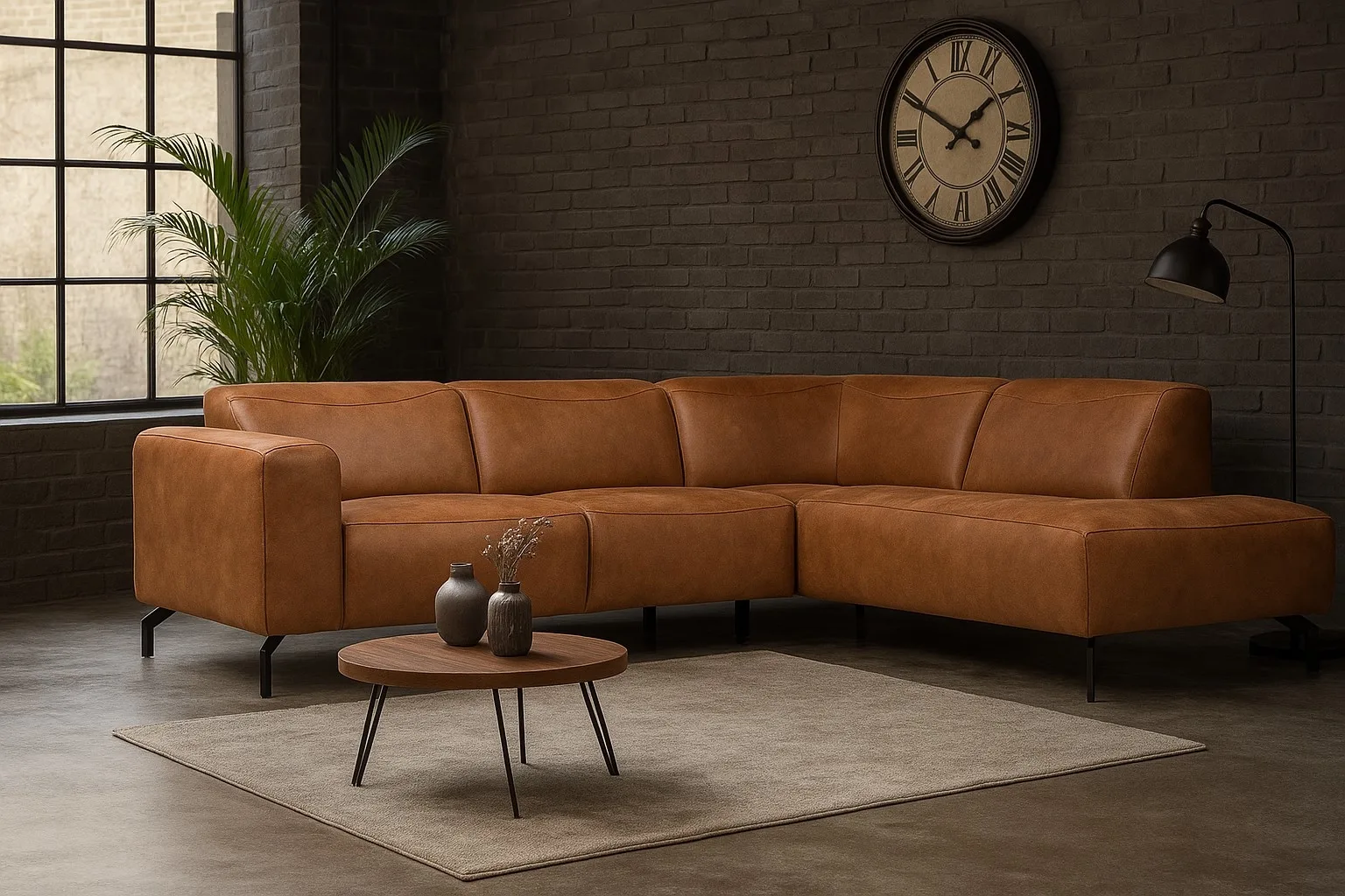 Ecksofa Bari (Stoff, Anthrazit) - Mokana Furniture