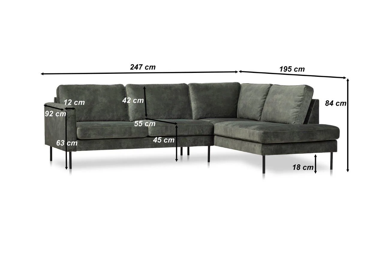 Ecksofa Gardolo (Stoff, Grün) - Mokana Furniture
