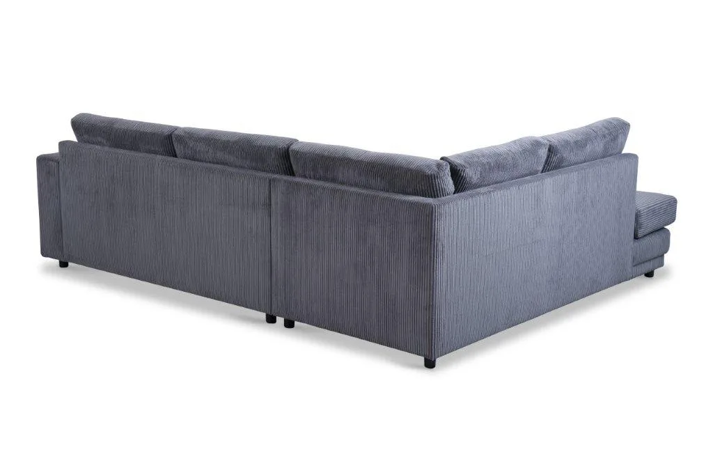 Ecksofa Girona (Stoff, Hellgrau) - Mokana Furniture