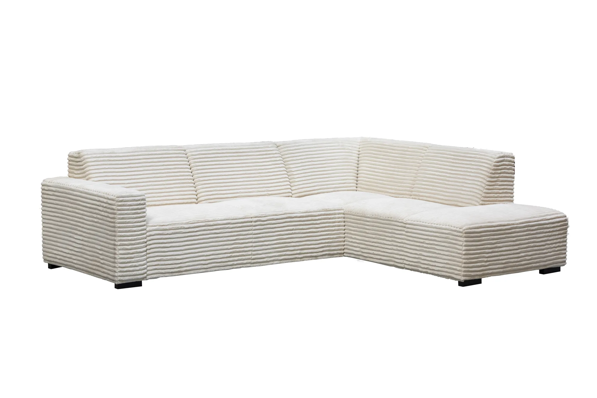 Ecksofa Graz (Stoff, Creme) - Mokana Furniture