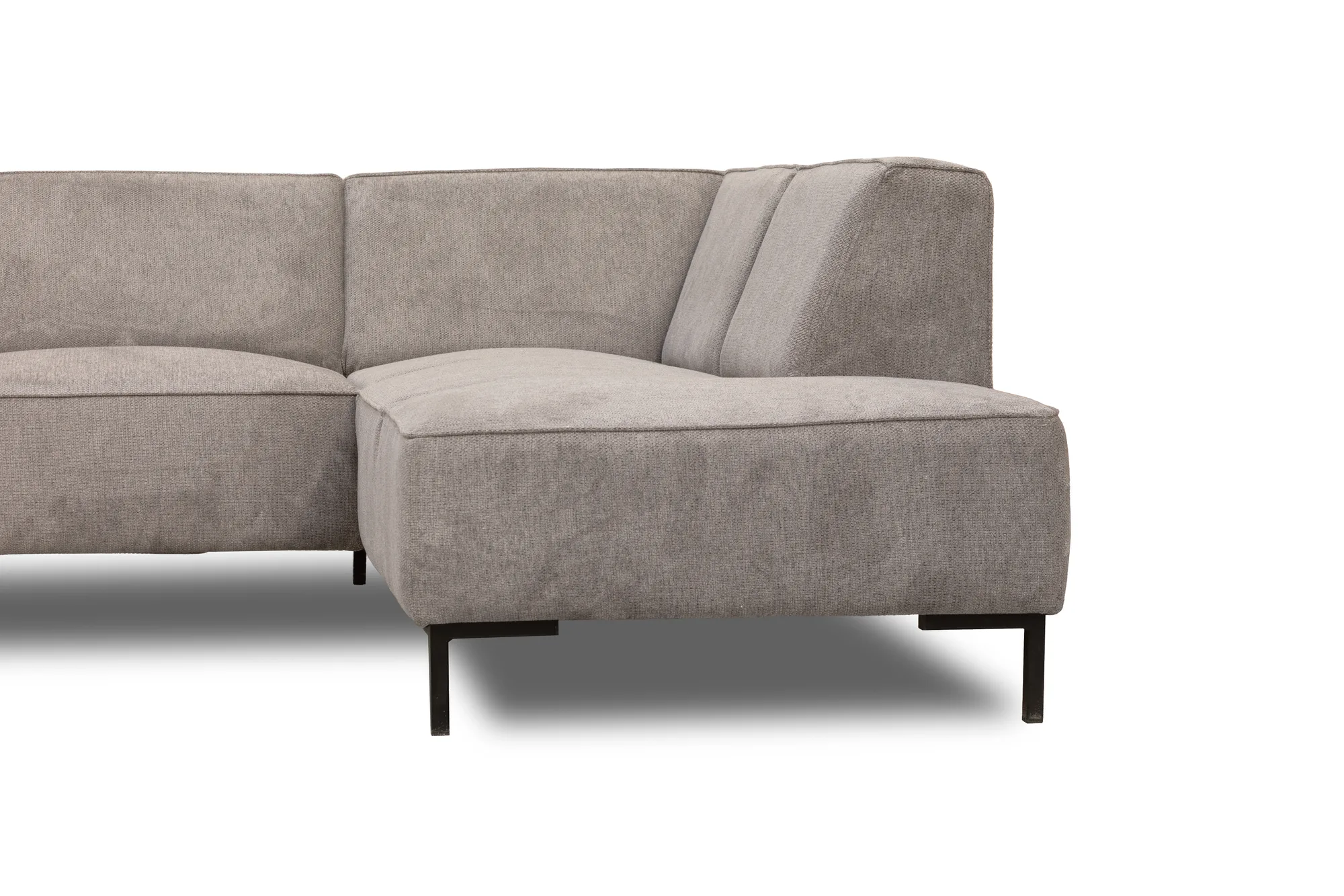 Ecksofa Riga (Stoff, Hellgrau) - Mokana Furniture
