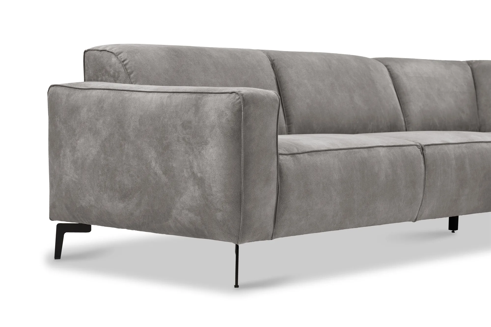 Ecksofa Stilo (Stoff, Grau) - Mokana Furniture