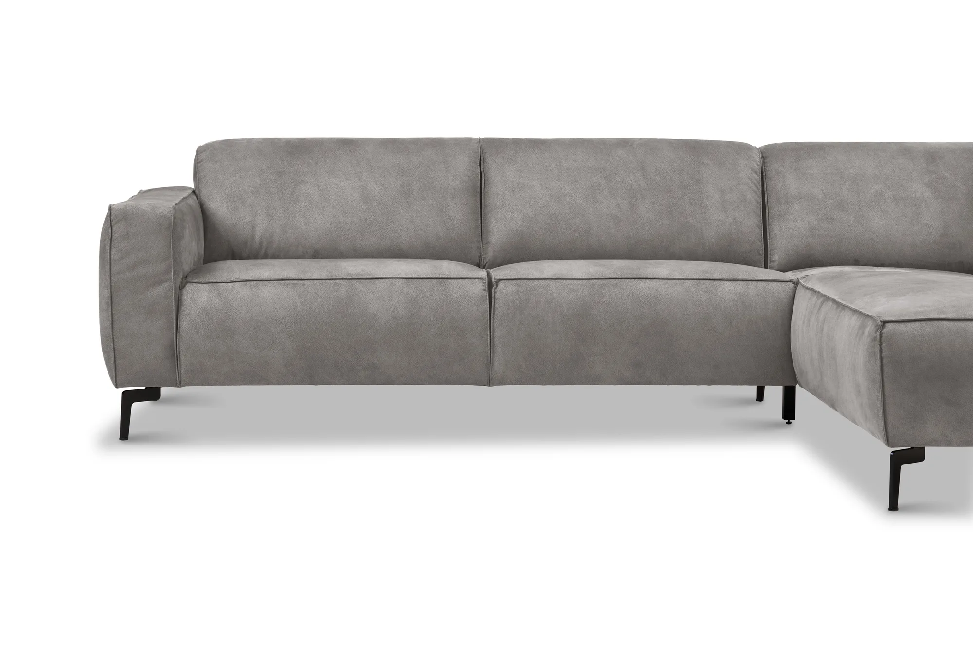 Ecksofa Stilo (Stoff, Grau) - Mokana Furniture