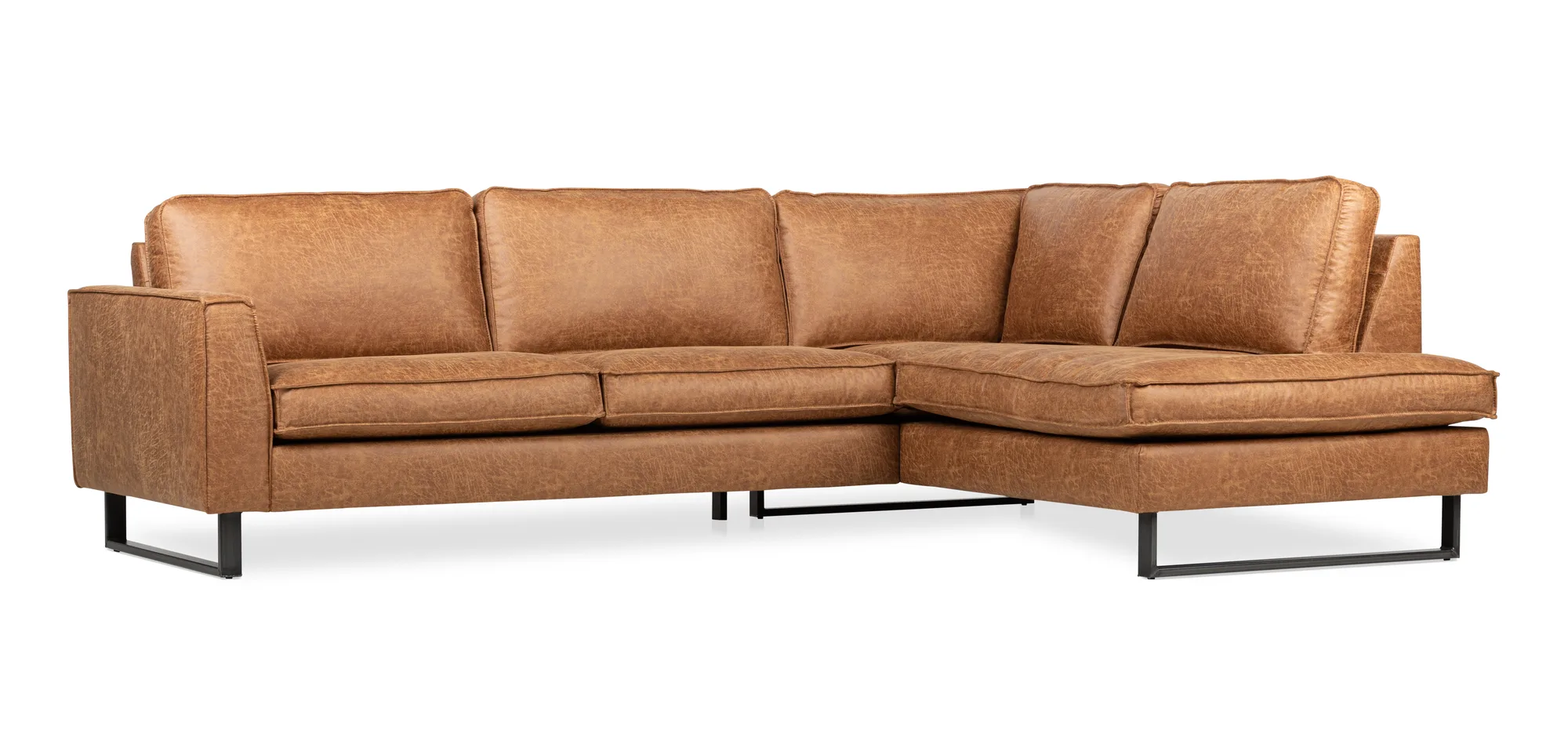 Ecksofa Turijn (Stoff, Cognac) - Mokana Furniture