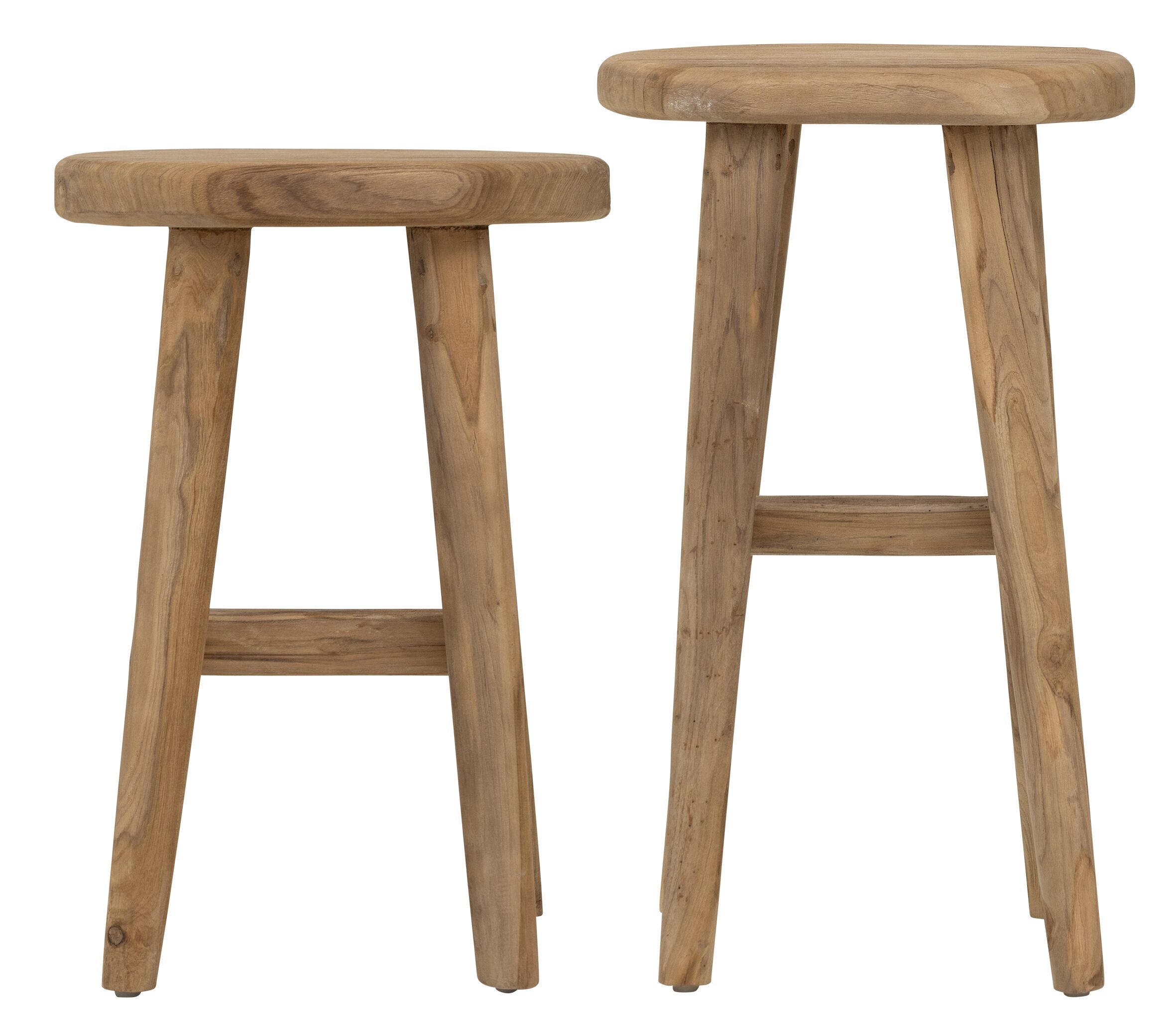 Barhocker Brad rustikales Teakholz natur - MUST Living