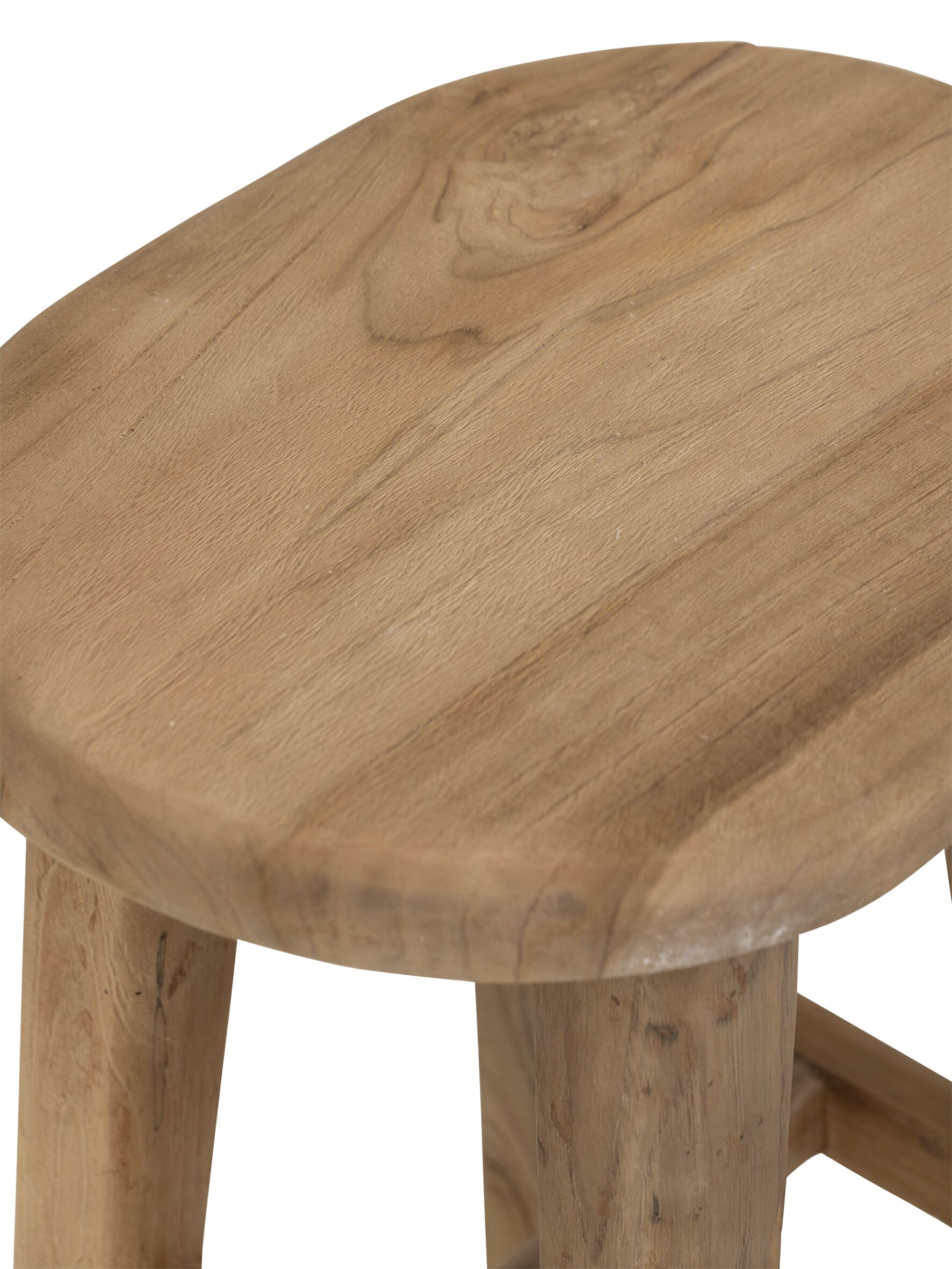 Barhocker Brad rustikales Teakholz natur - MUST Living