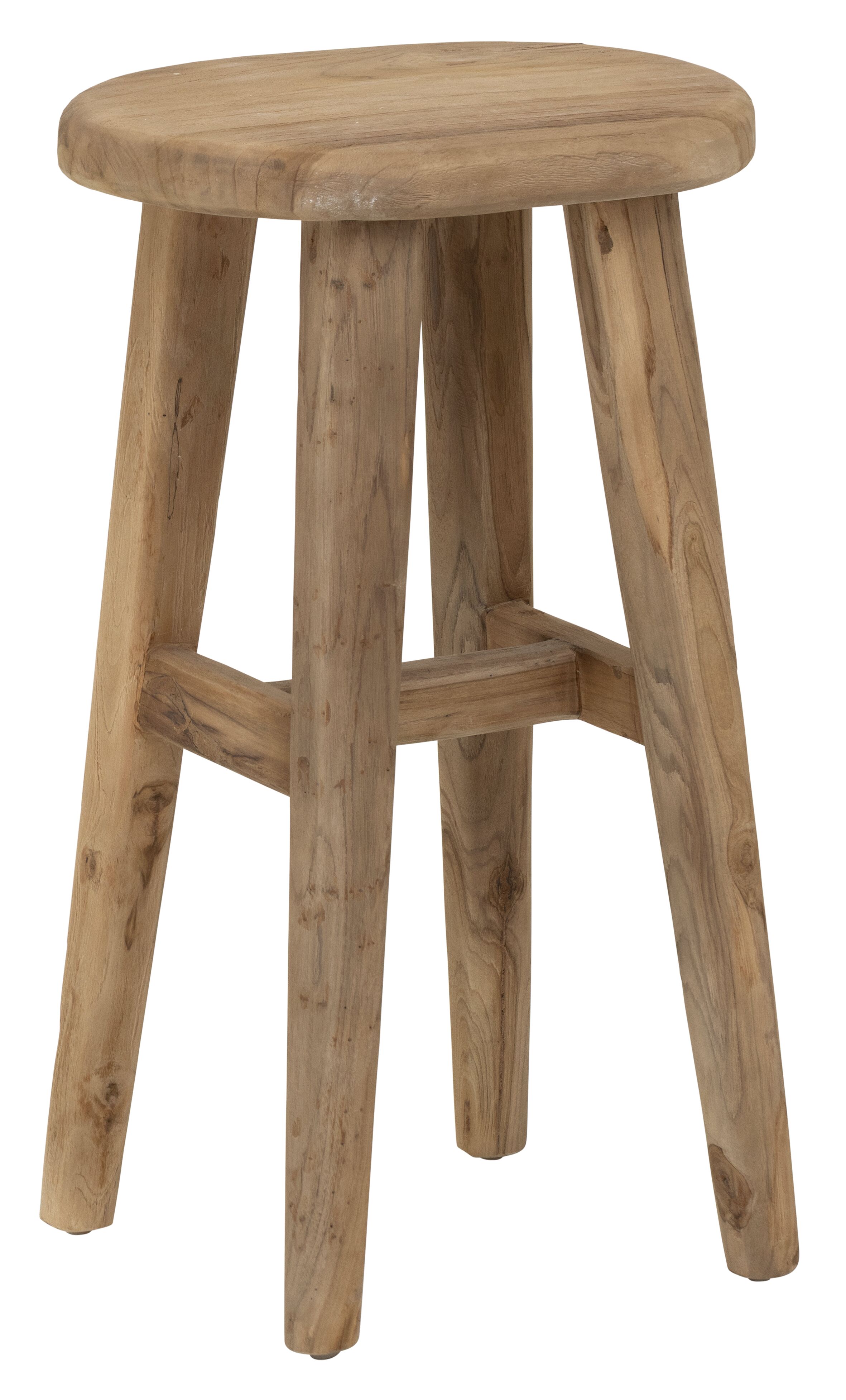 Barhocker Brad rustikales Teakholz natur - MUST Living