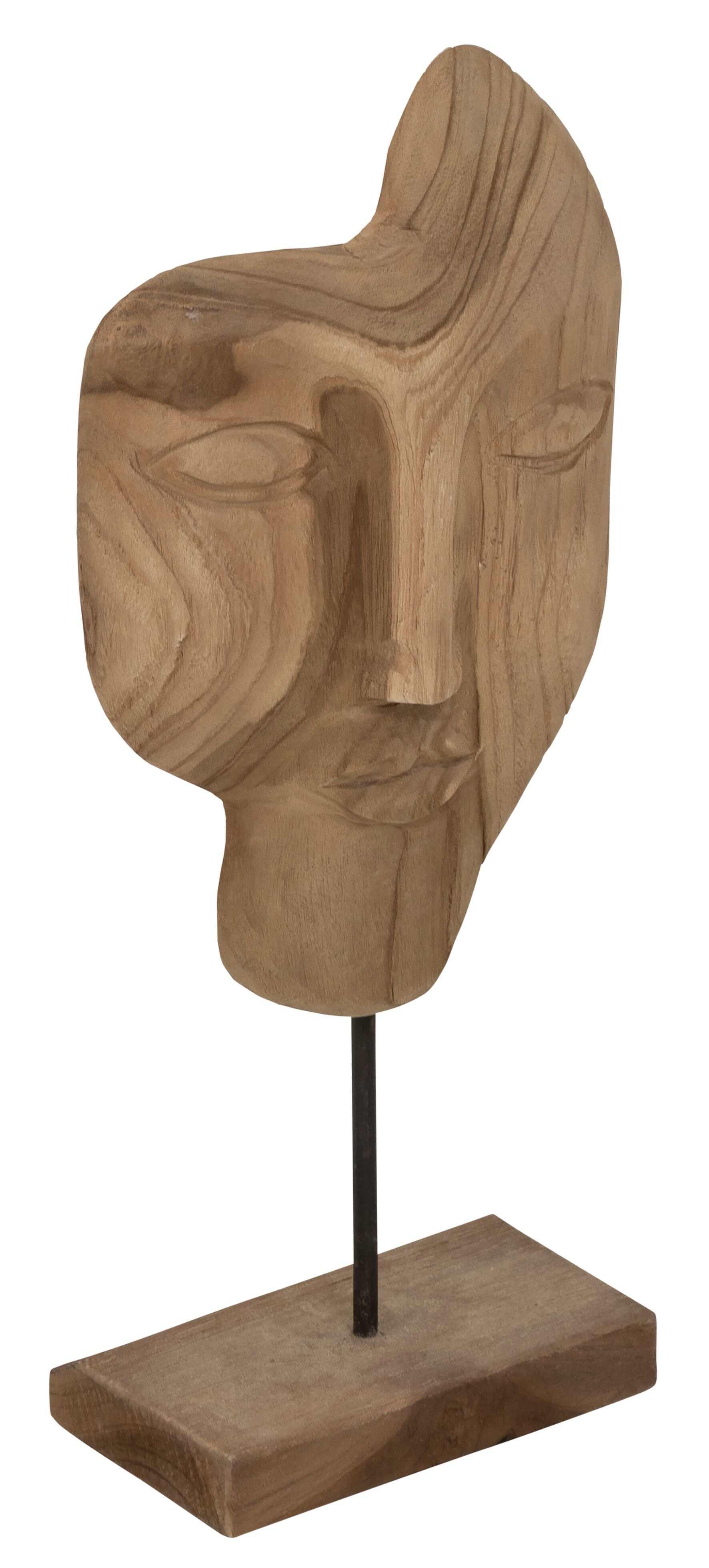 Beeld Broken Face Mask naturel teakhout - MUST Living