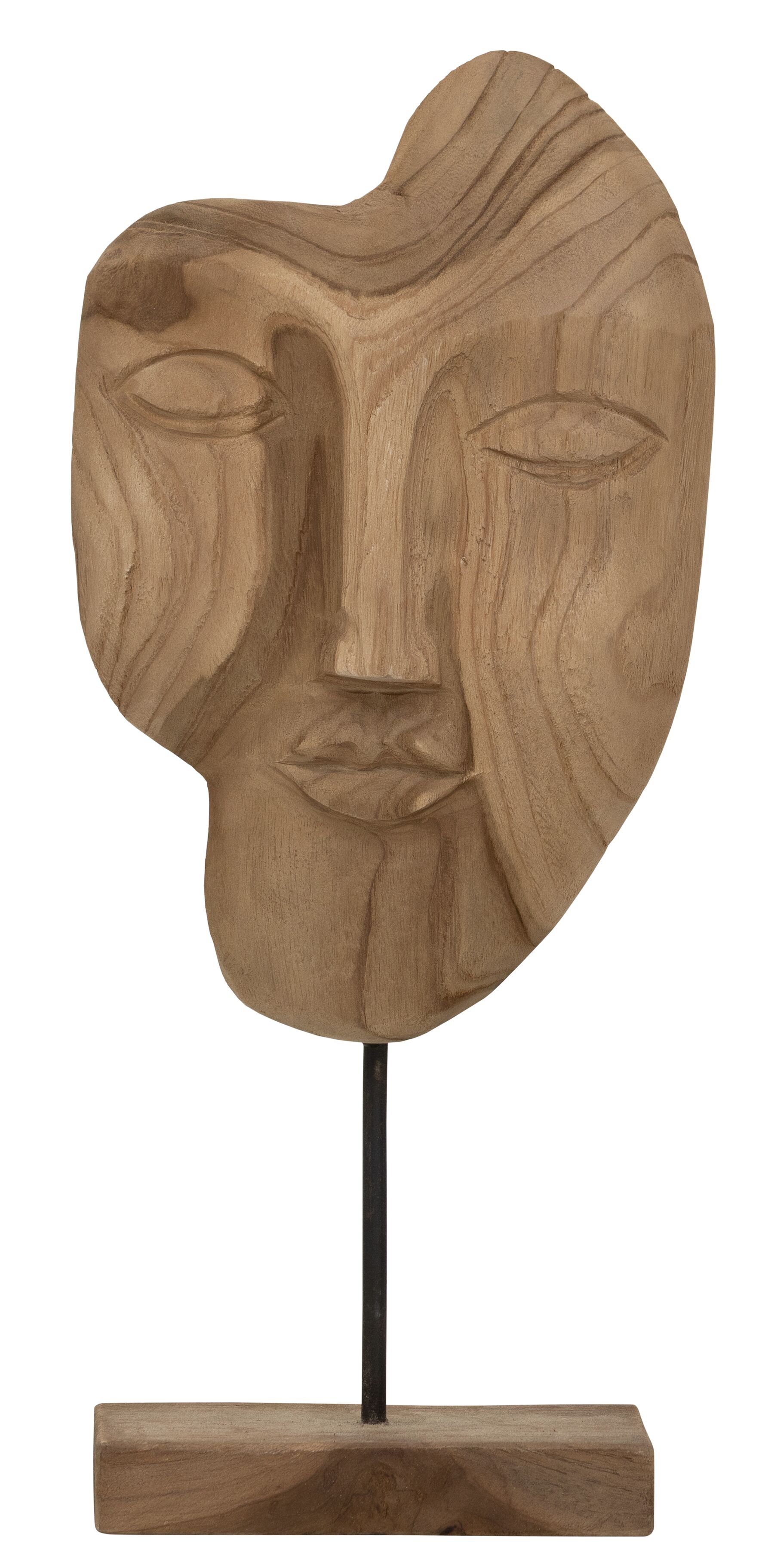 Beeld Broken Face Mask naturel teakhout - MUST Living