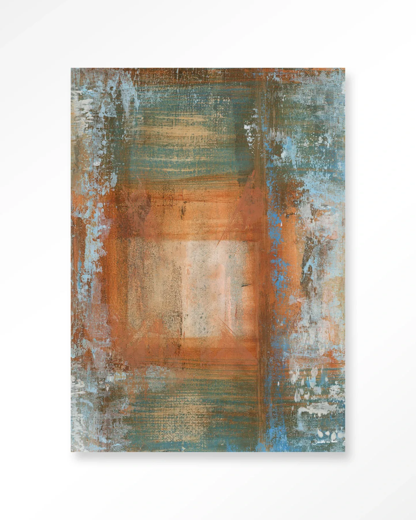 Art print Blue Ocker Abstract 1 - Urban Cotton - Urban Cotton