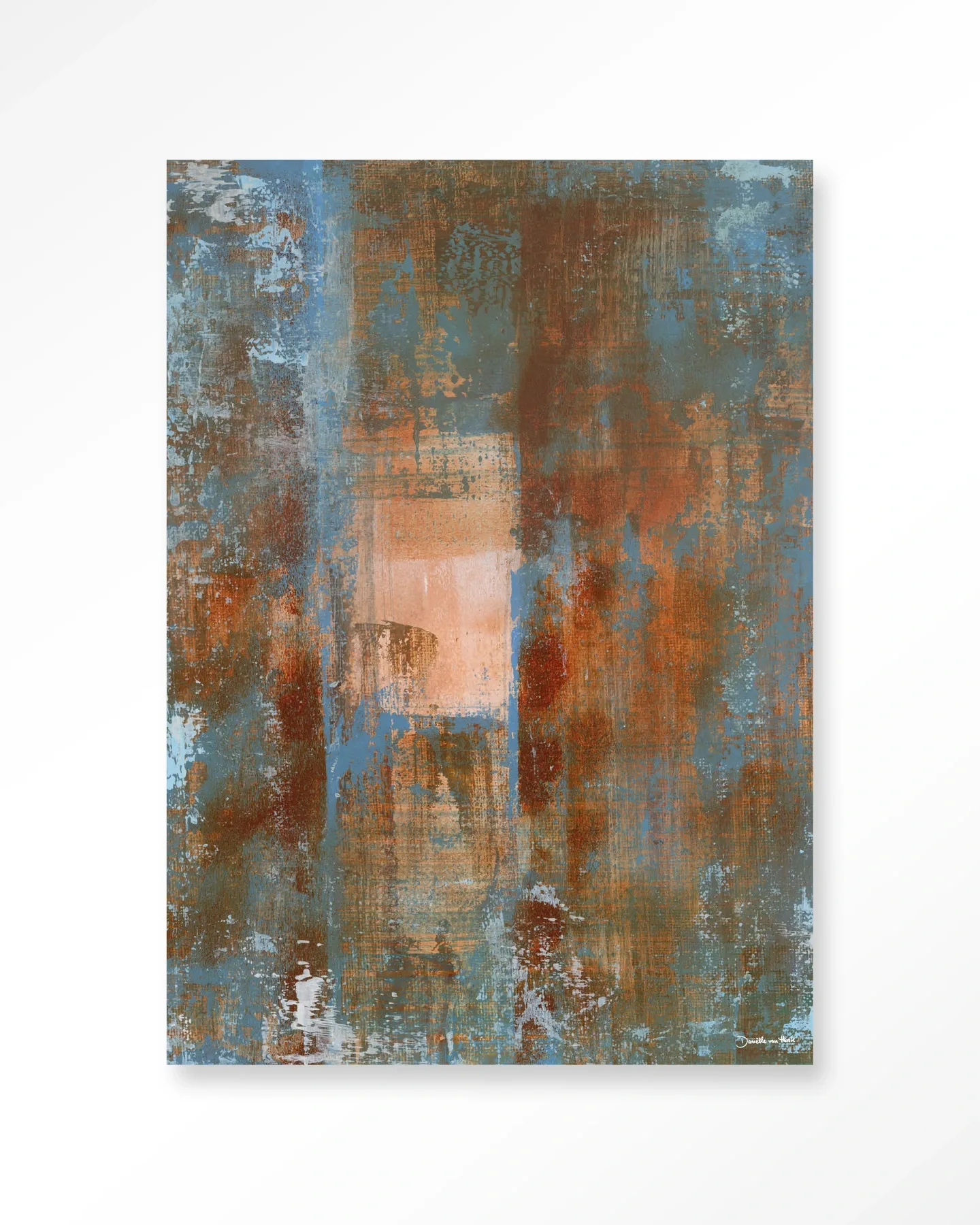 Art print Blue Ocker Abstract 2 - Urban Cotton - Urban Cotton