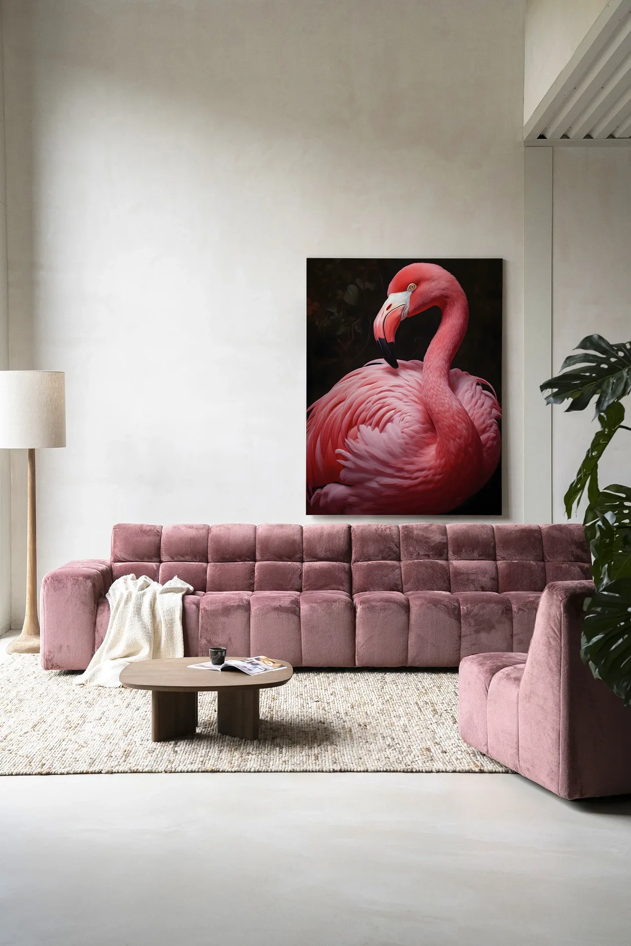 Wandteppich Pink Flamingo - Urban Cotton - Urban Cotton