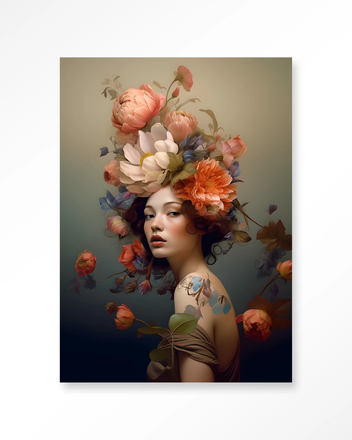 Wandteppich Vintage Flower Girl - Urban Cotton - Urban Cotton