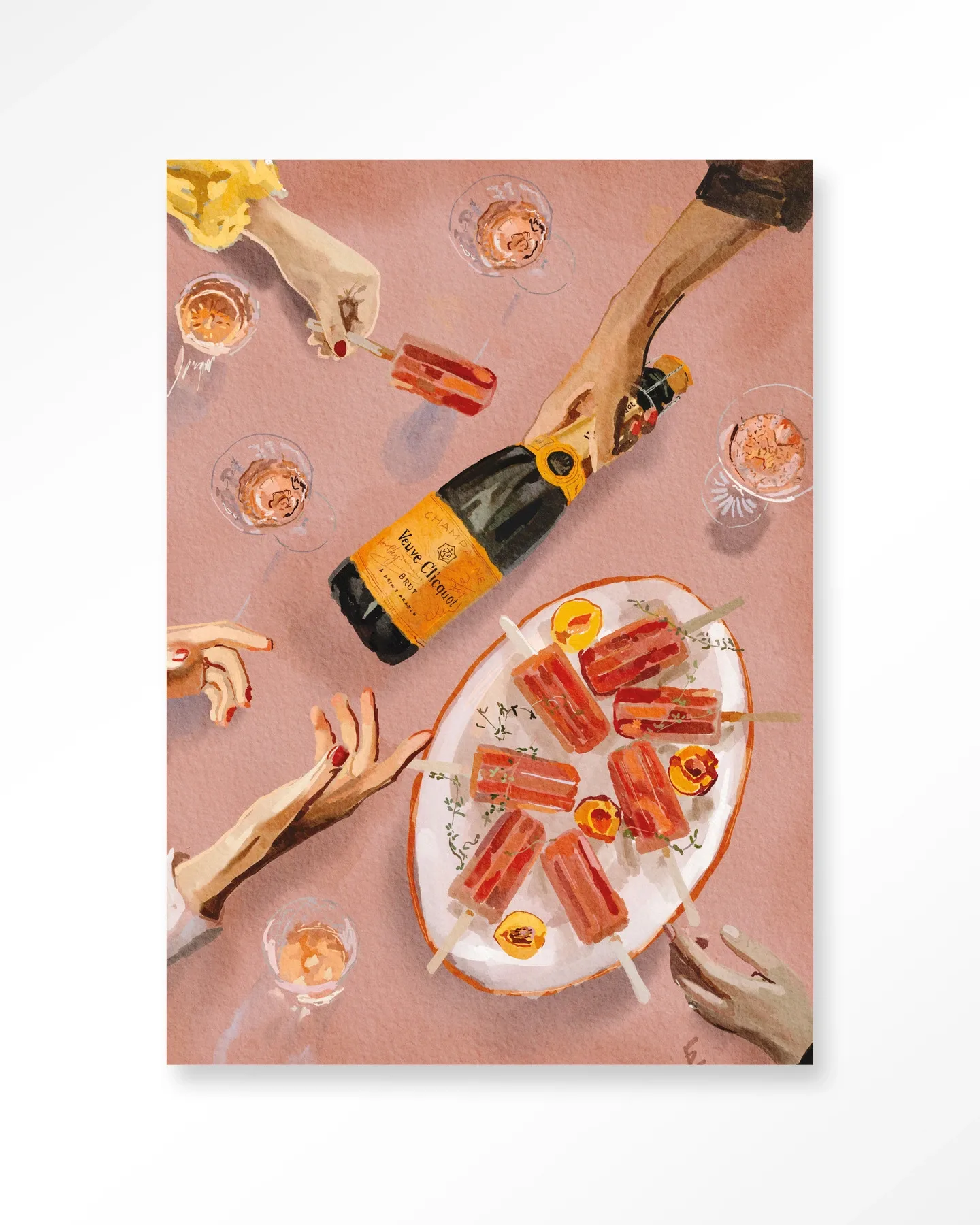 Wall Hanging Champagne And Icecreams - Urban Cotton - Urban Cotton