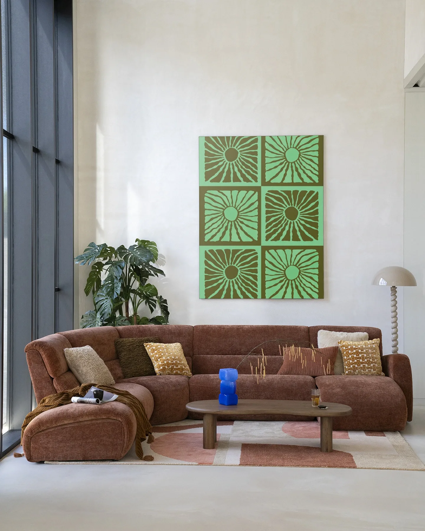 Wandteppich Suns In Green - Urban Cotton - Urban Cotton
