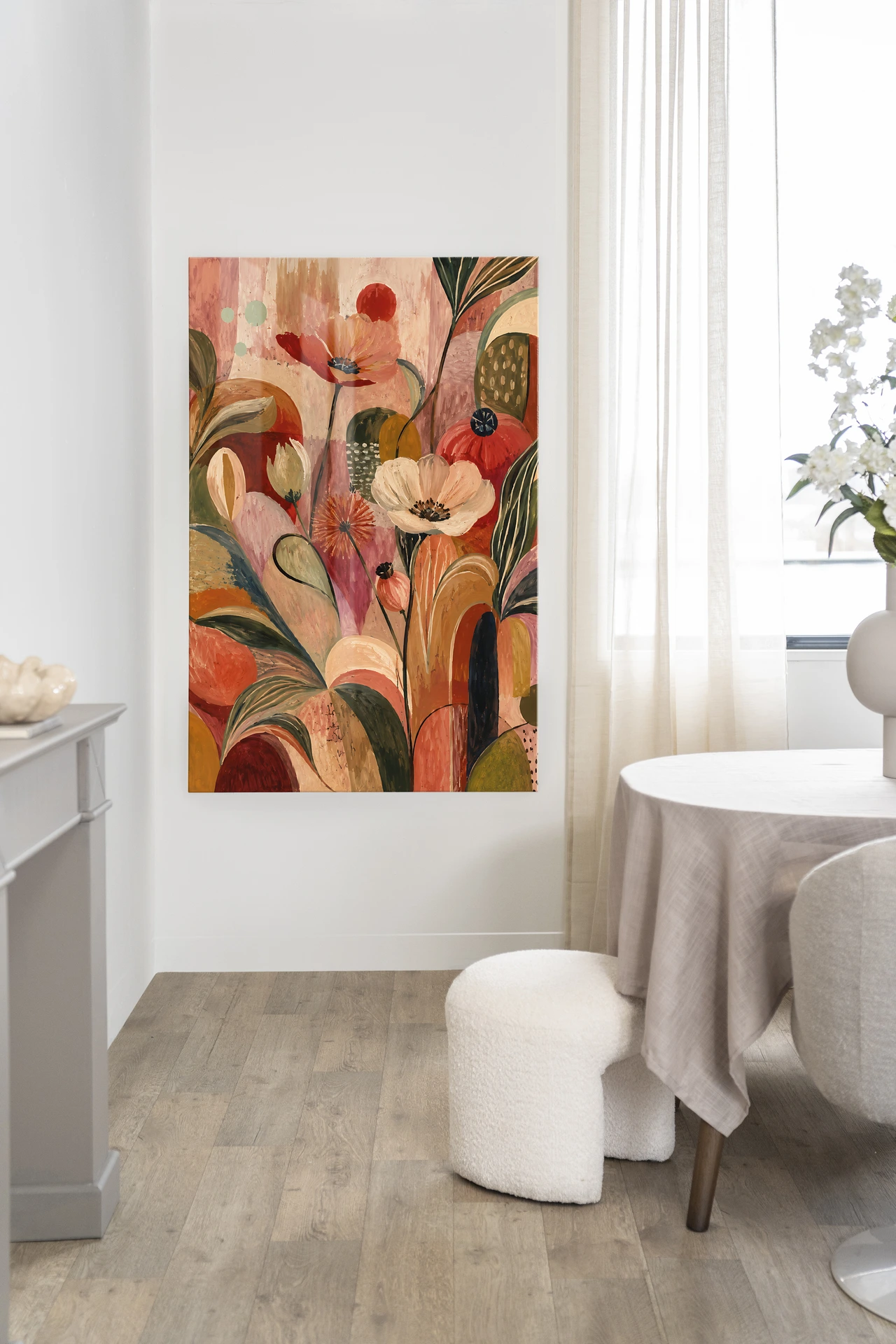 Wall Hanging Wild Bloom Red - Urban Cotton