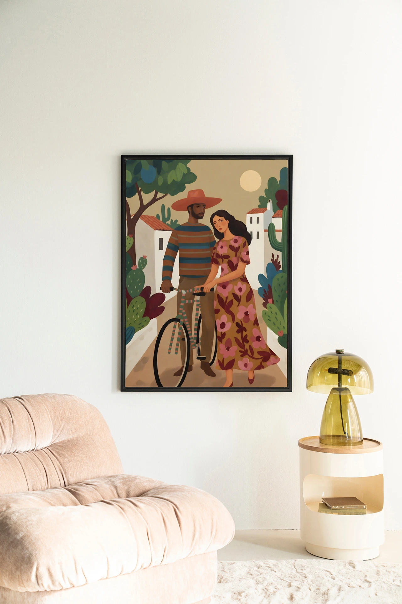 Wall Hanging Bike In The Park - Urban Cotton