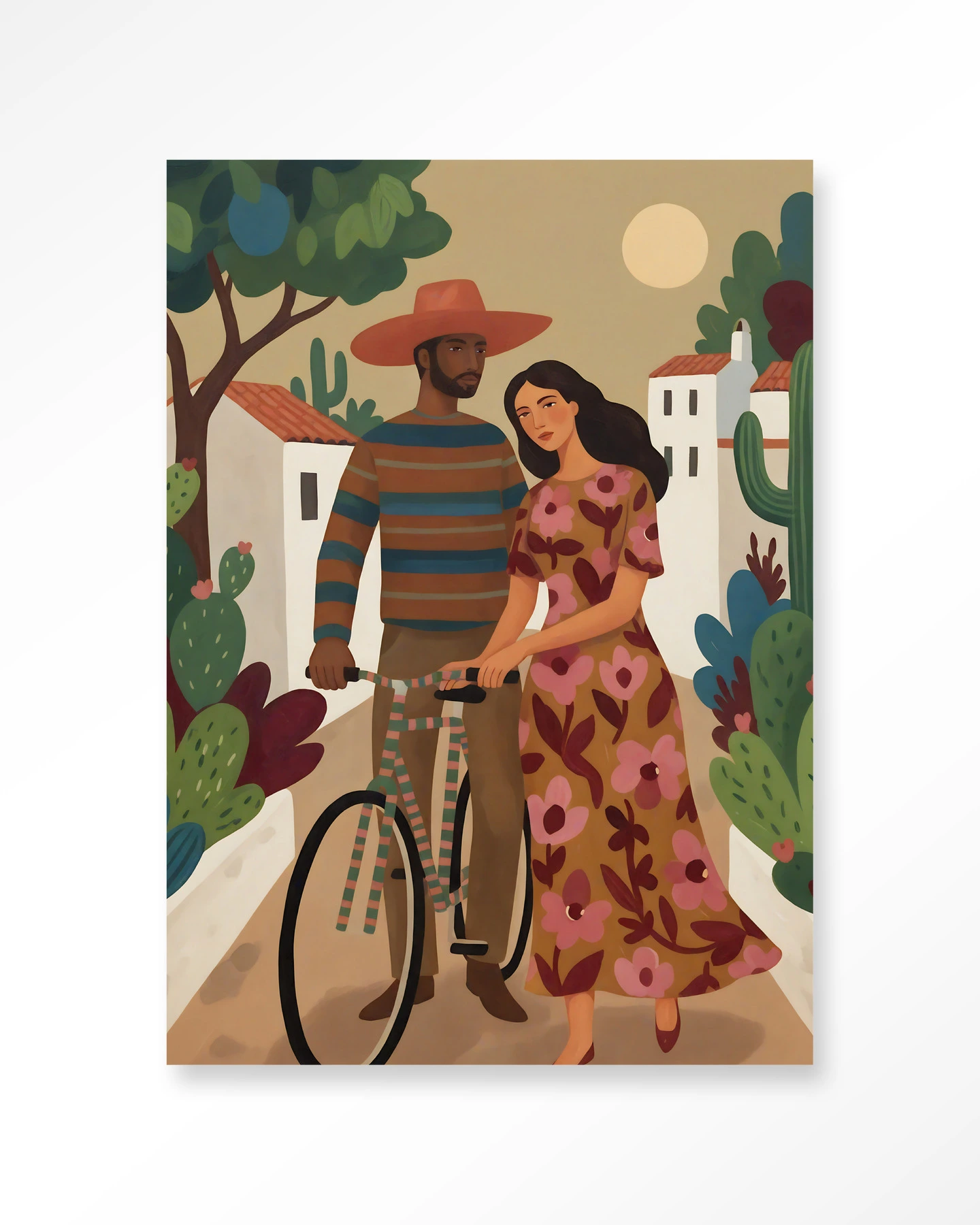 Wall Hanging Bike In The Park - Urban Cotton - Urban Cotton