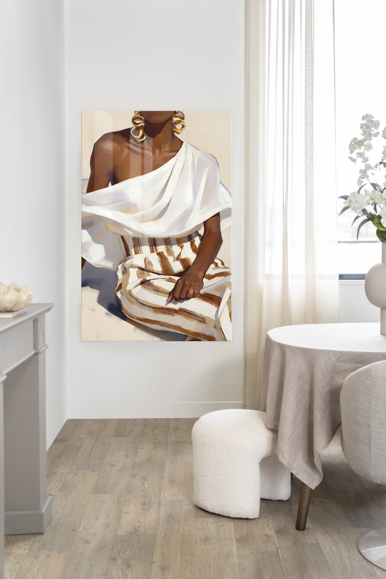 Wall Hanging Striped Pants White - Urban Cotton