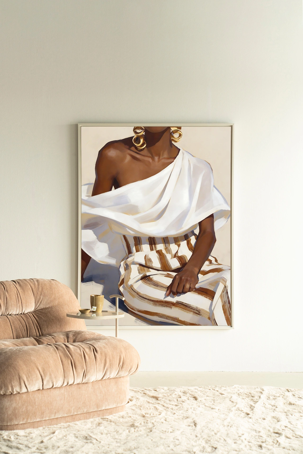 Wall Hanging Striped Pants White - Urban Cotton