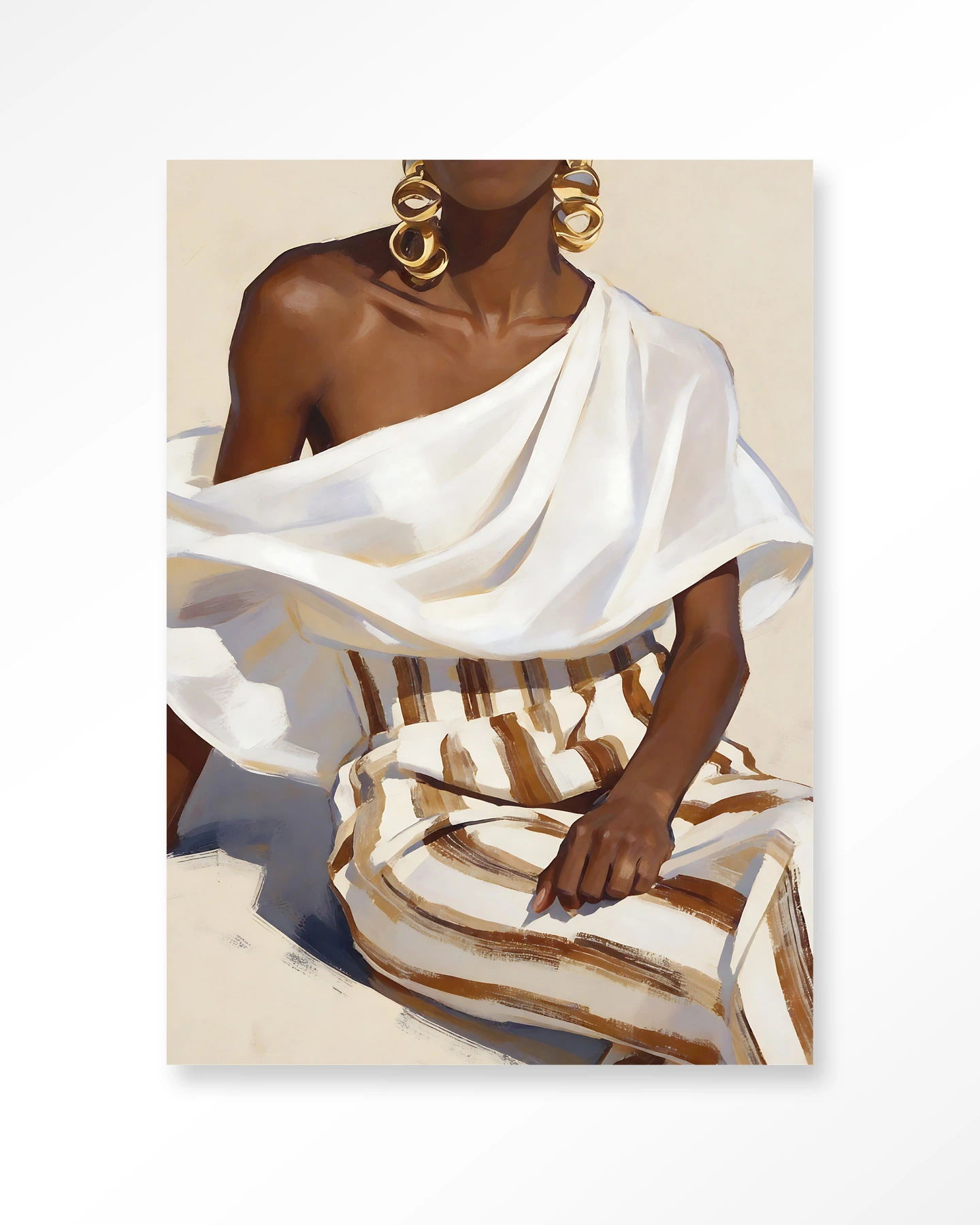 Wall Hanging Striped Pants White - Urban Cotton - Urban Cotton