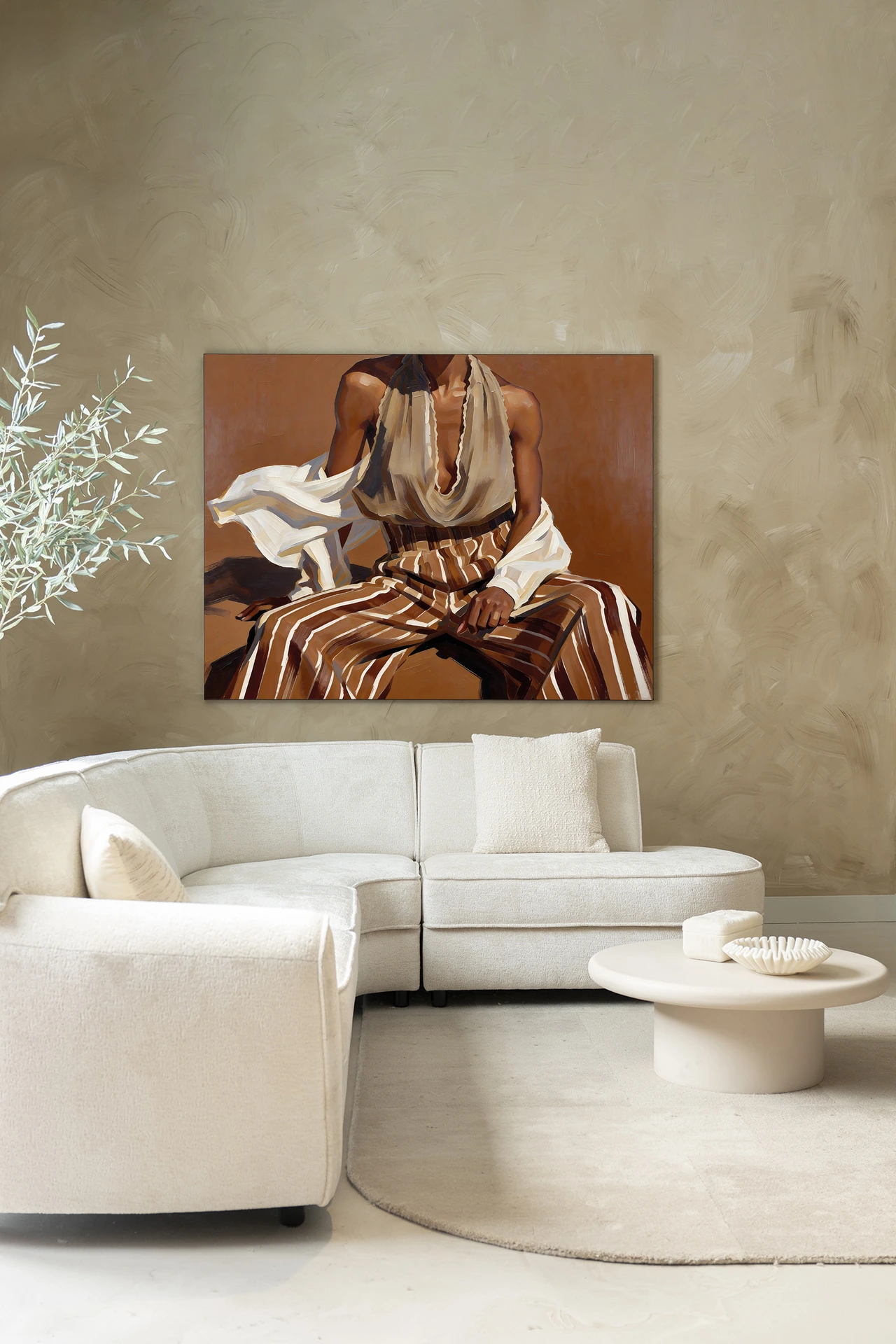 Wall Hanging Striped Pants Brown - Urban Cotton