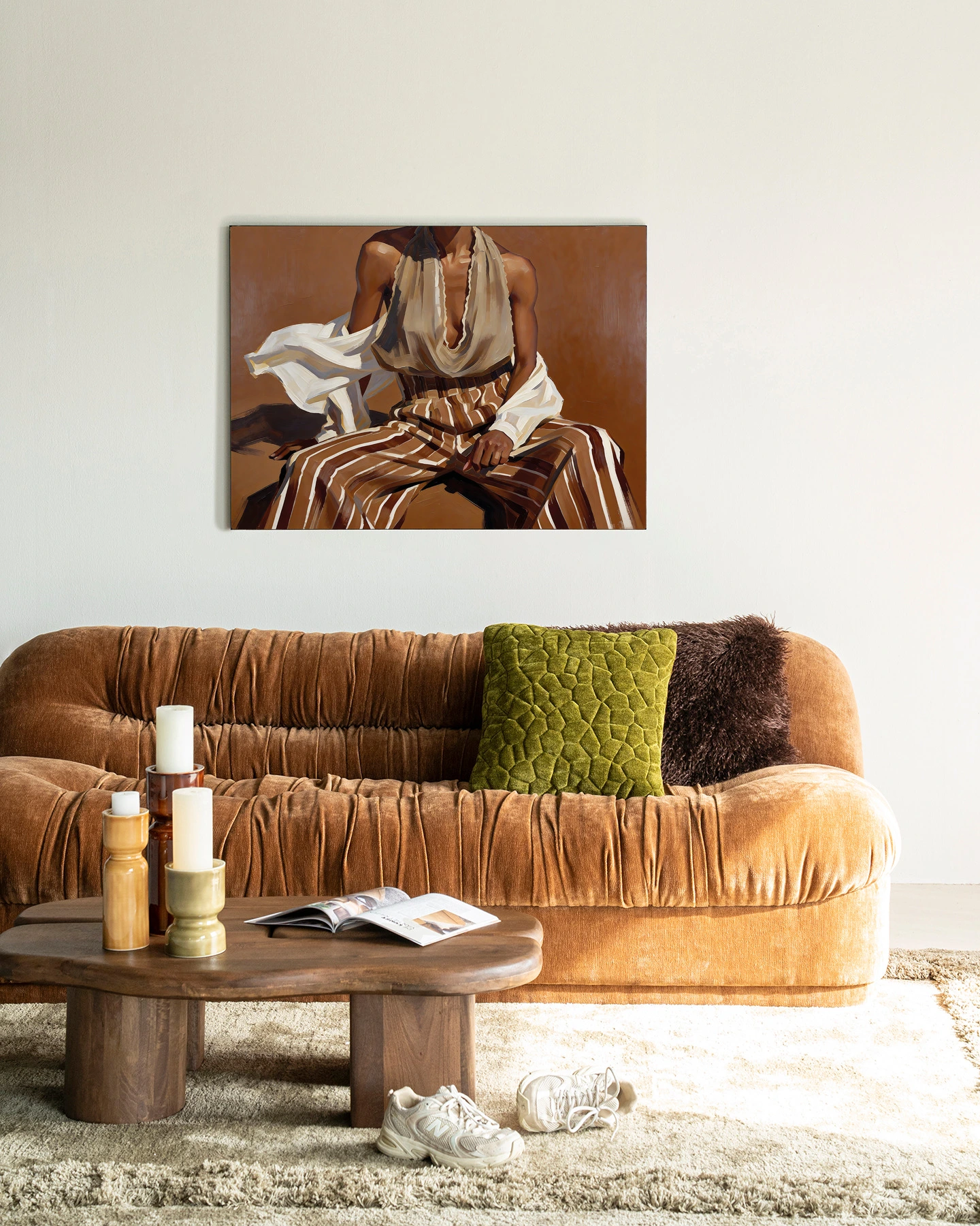 Wall Hanging Striped Pants Brown - Urban Cotton