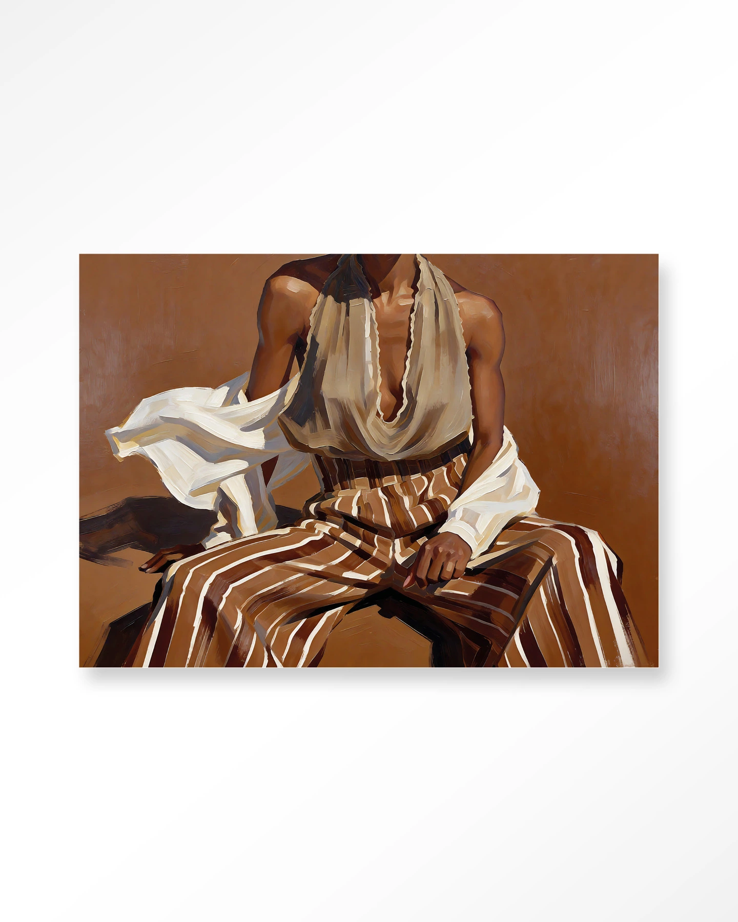 Wall Hanging Striped Pants Brown - Urban Cotton - Urban Cotton