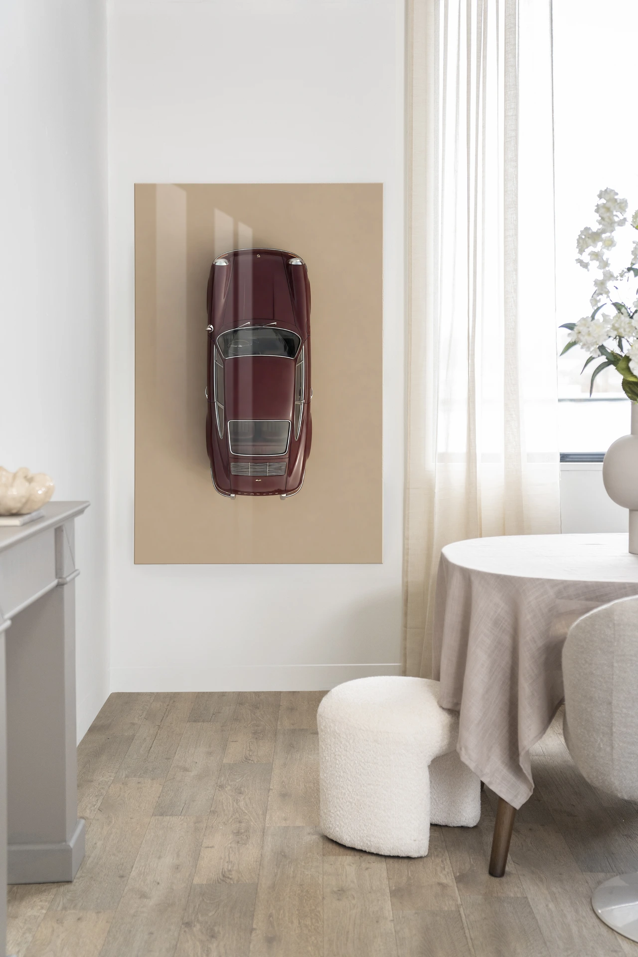 Wall Hanging Topview Porsche Red - Urban Cotton