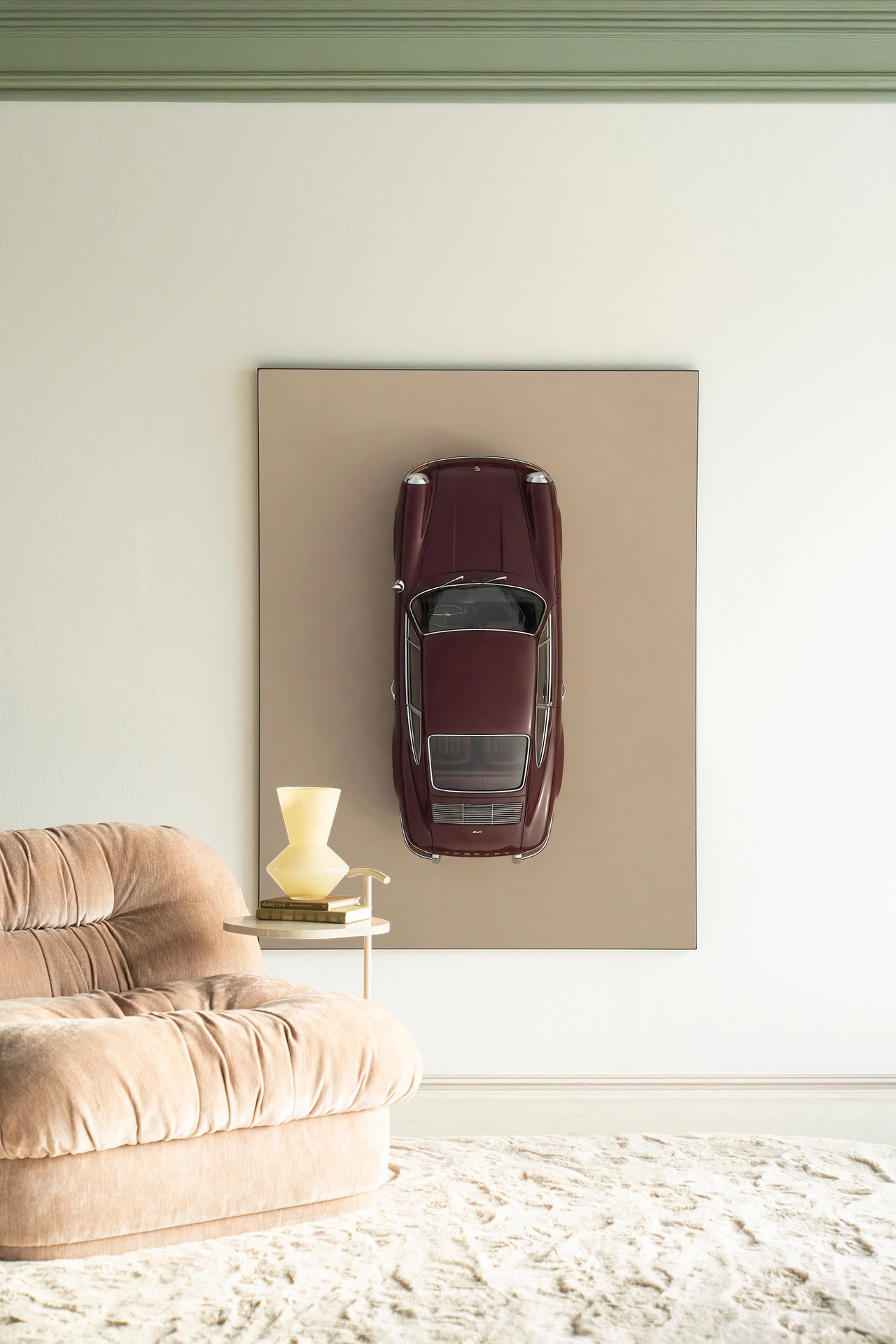 Wall Hanging Topview Porsche Red - Urban Cotton