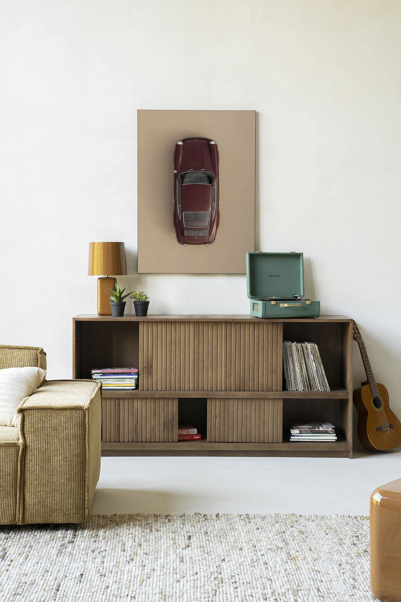 Wall Hanging Topview Porsche Red - Urban Cotton