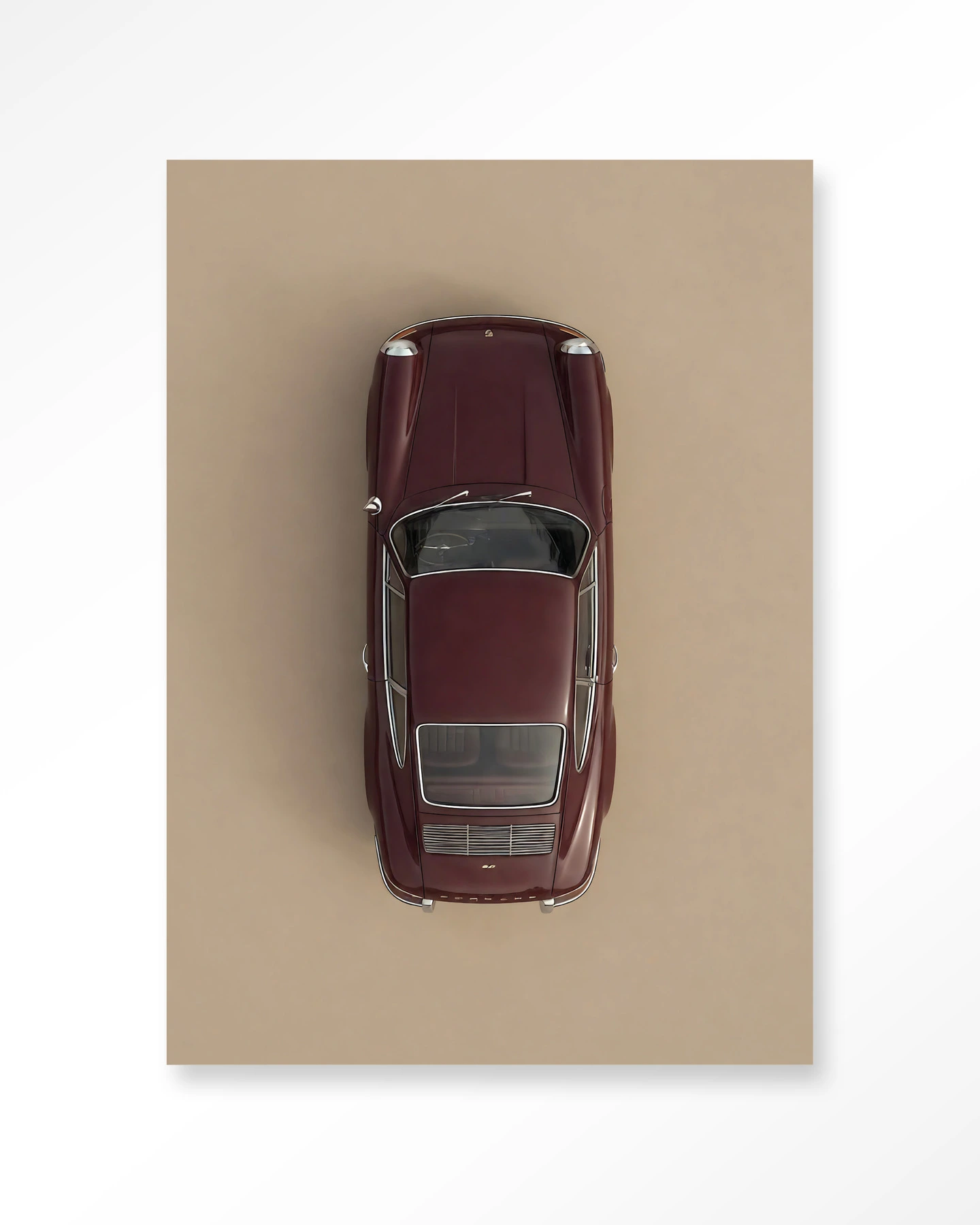 Wall Hanging Topview Porsche Red - Urban Cotton - Urban Cotton