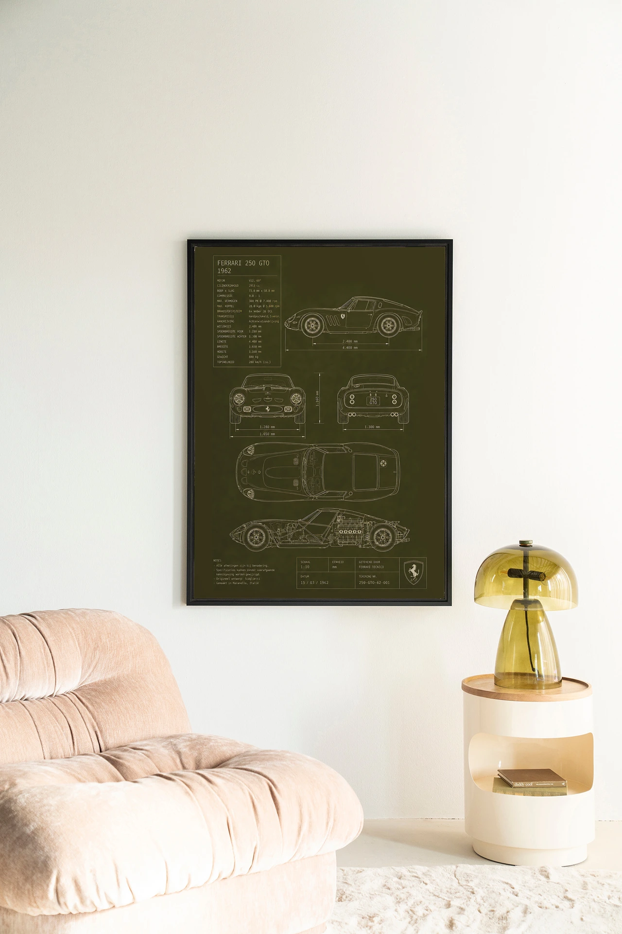 Wandtuch Green Print Ferrari - Urban Cotton