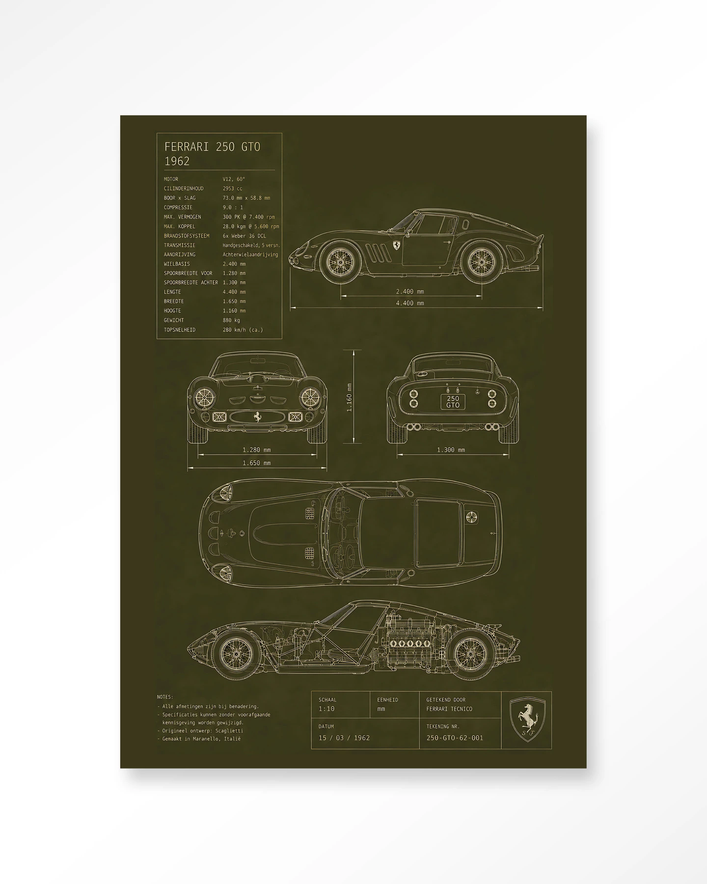 Wandtuch Green Print Ferrari - Urban Cotton - Urban Cotton